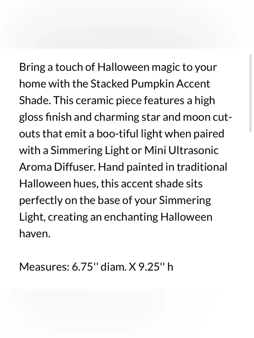 Stacked Pumpkin Accent Shade Halloween Fall Decor